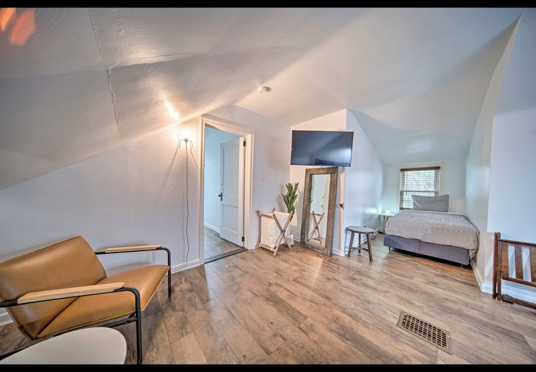 Attic lounge with reading chair
